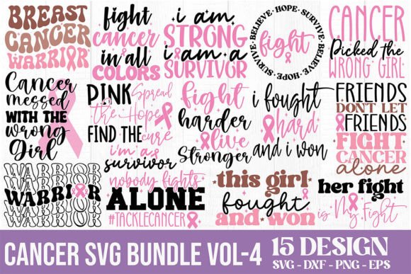 Cancer SVG Bundle Vol-4