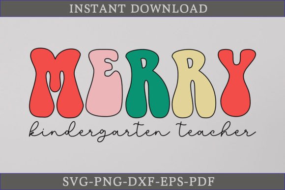 Merry Kindergarten Teacher Retro SVG: An Embroidery Designer's Review