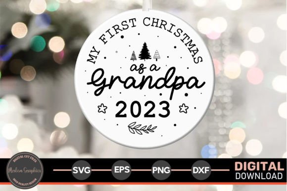 My First Christmas As a Grandpa 2023 SVG