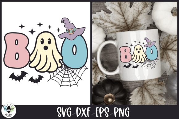 Retro Halloween SVG Boo Cut File